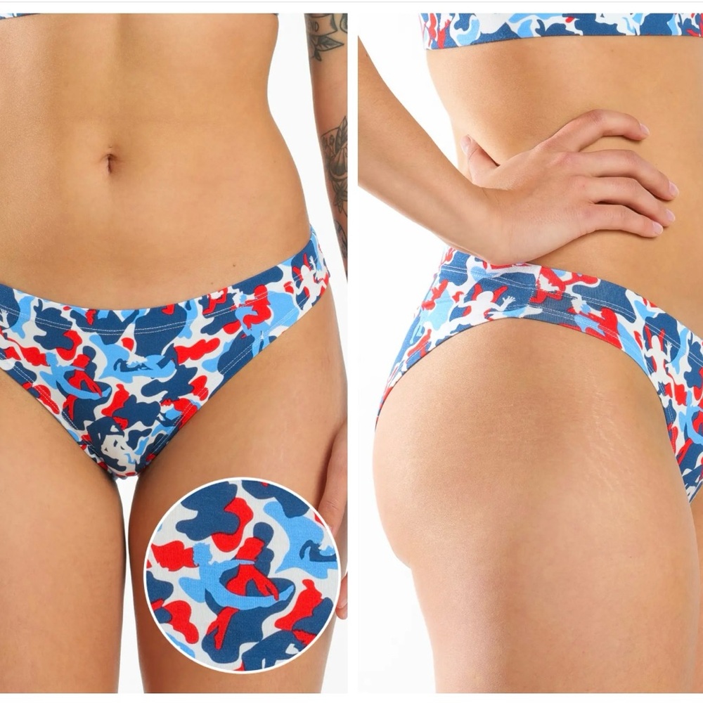 Shinesty “The Grand Finale USA Camouflage” Modal Bikini Underwear, Size: Small